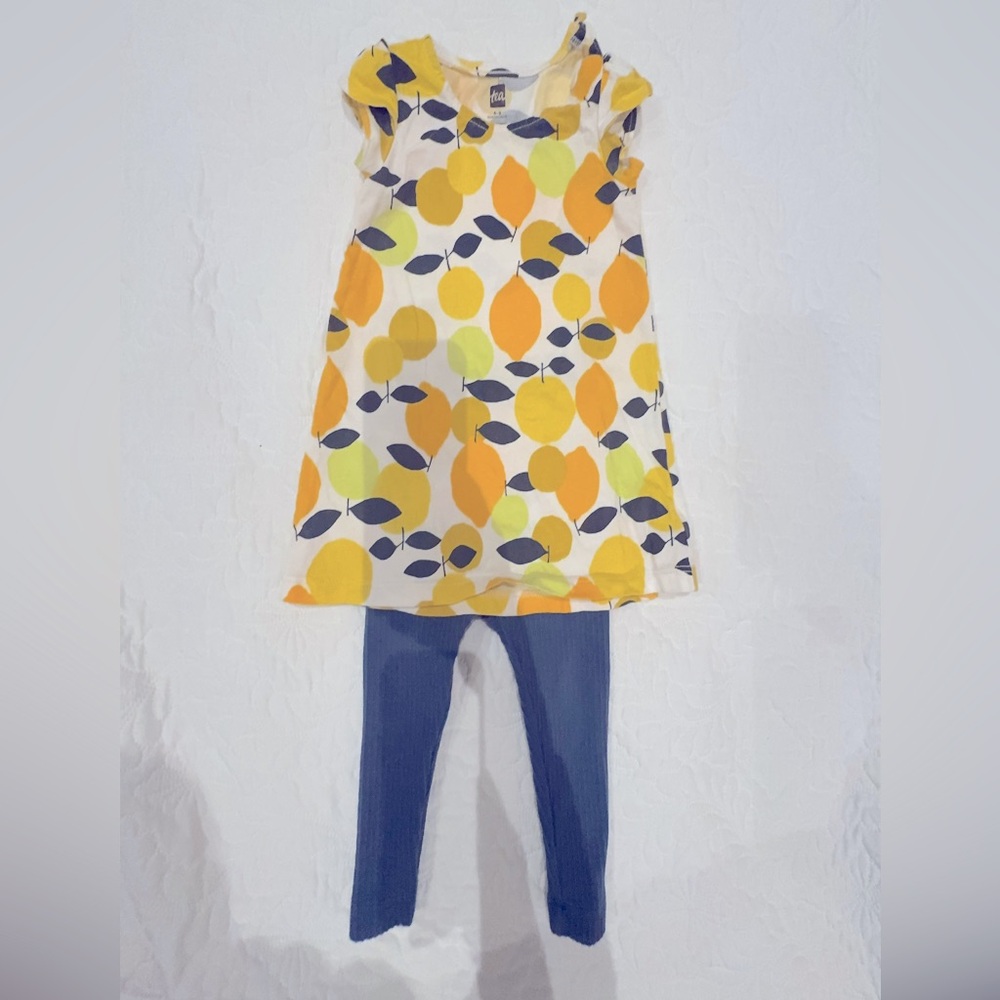 6-9 month Tea brand tunic and pant set.